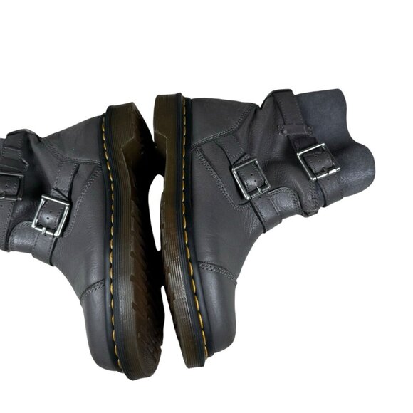 Dr Martens Kristy Gray Slouch Size US 5 Leather/Suede Boots - Picture 10 of 16